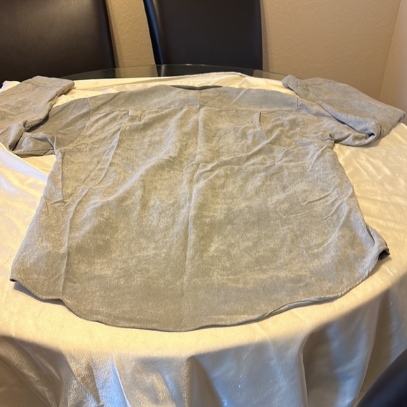 Men’s Grey Van Heusen-Soft Suede size 16 - 16 1/2 - Picture 3 of 7